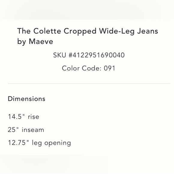 Maeve Dark Blue Colette Shu Cropped Wide Leg Jeans - Picture 9 of 9